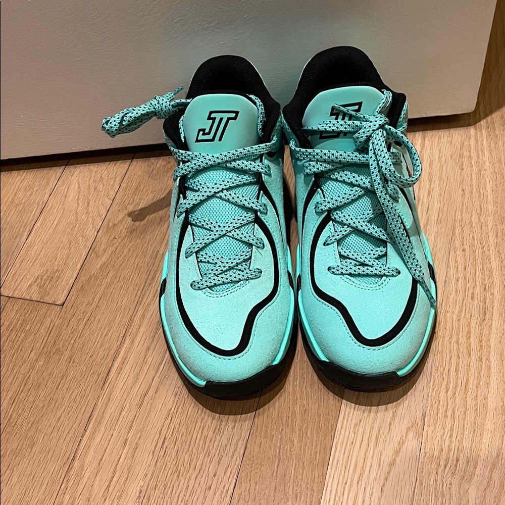 JT men’s “put em in a blender” neon green shoes